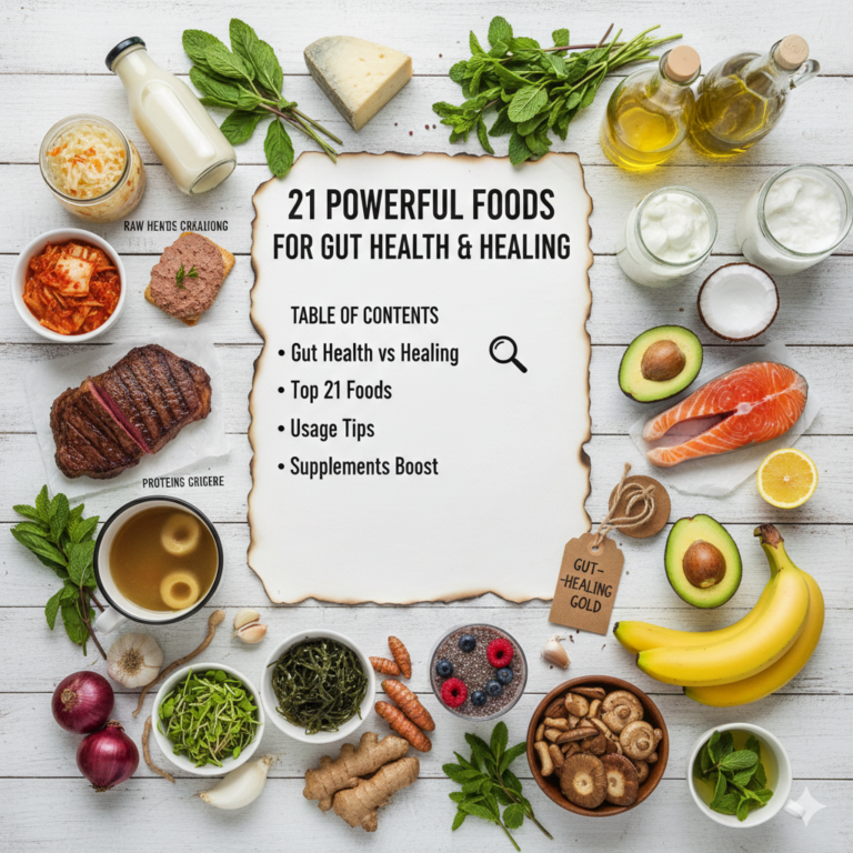 21 Powerful Foods for Gut Health & Healing