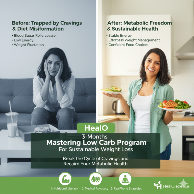HealO 3-Months Mastering Low Carb Program For Sustainable Weight Loss