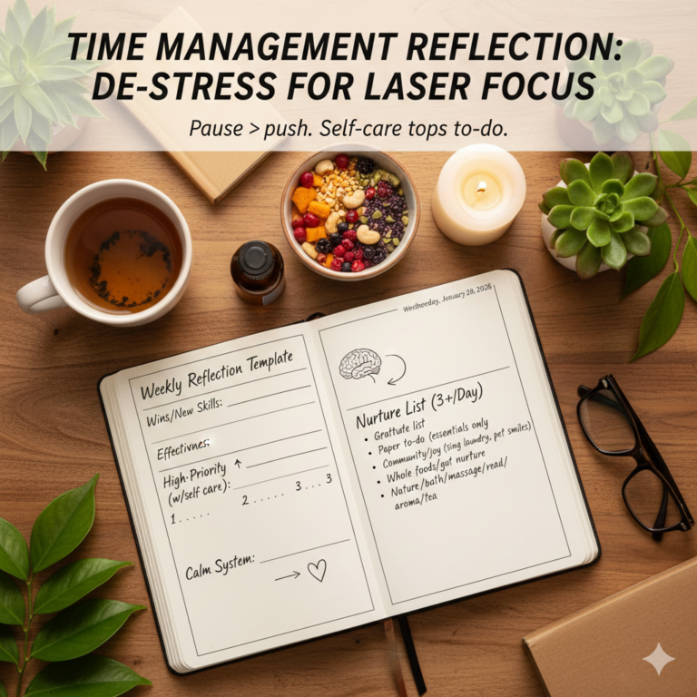 Time Management Reflection De-Stress for Laser Focus