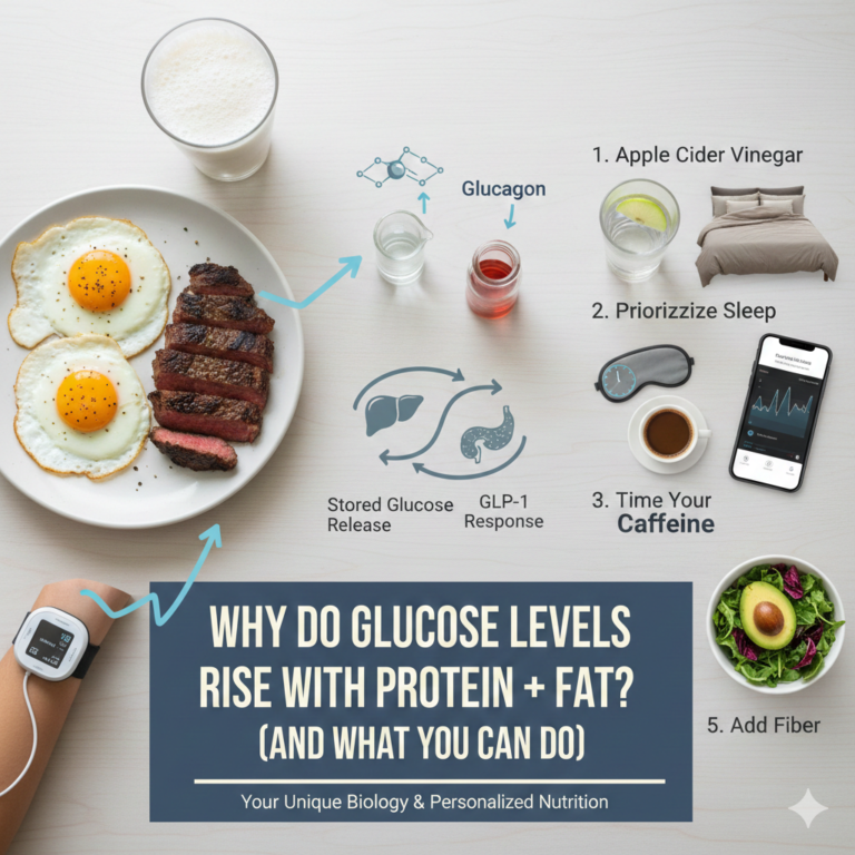 Why Do Glucose Levels Rise with Protein + Fat (And What You Can Do)