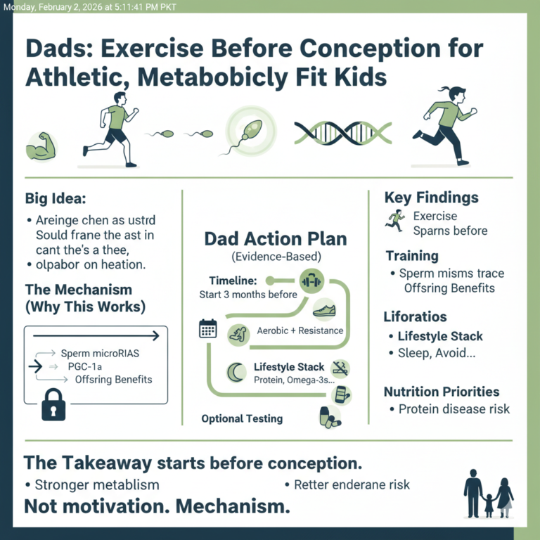 Dads Exercise Before Conception for Athletic, Metabolically Fit Kids