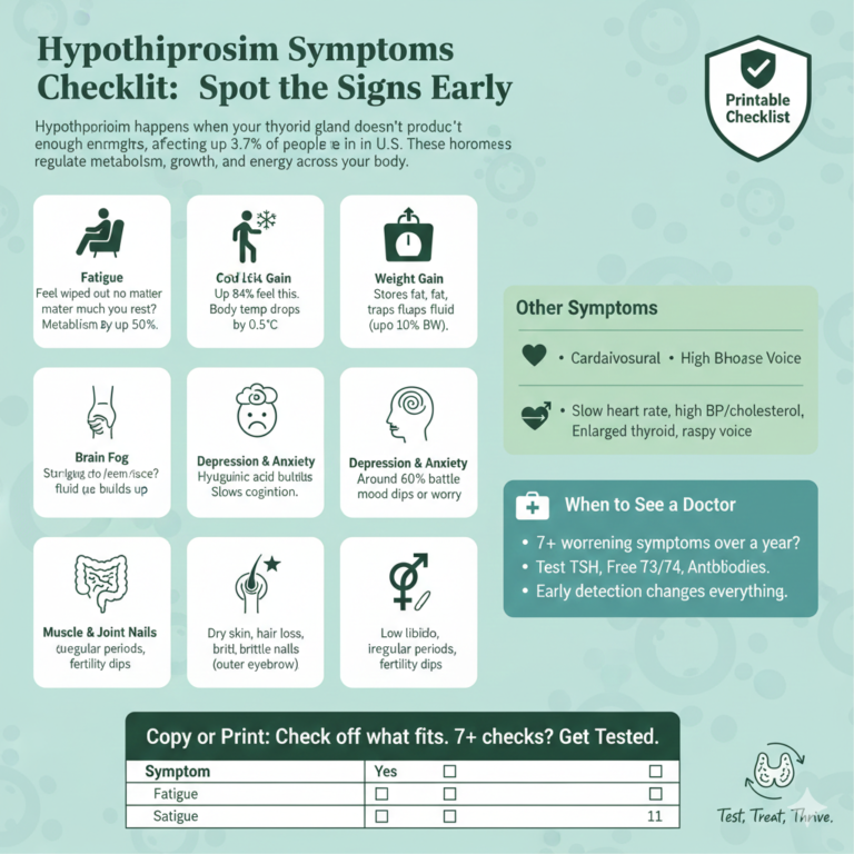 Hypothyroidism Symptoms Checklist Spot the Signs Early