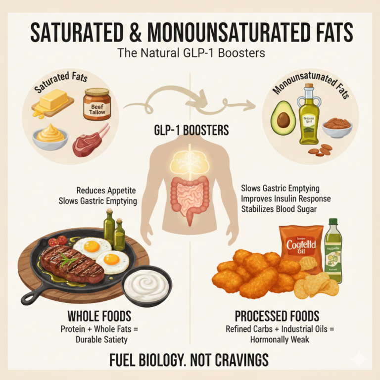 Saturated & Monounsaturated Fats The Natural GLP-1 Boosters